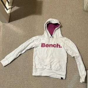 Bench white + magenta hoodie